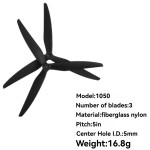 Hot Sales 3-blade Fiberglass Nylon Propeller Blade 1050 Forward and Reverse 10-inch Three-bladed Traverser Multirotor